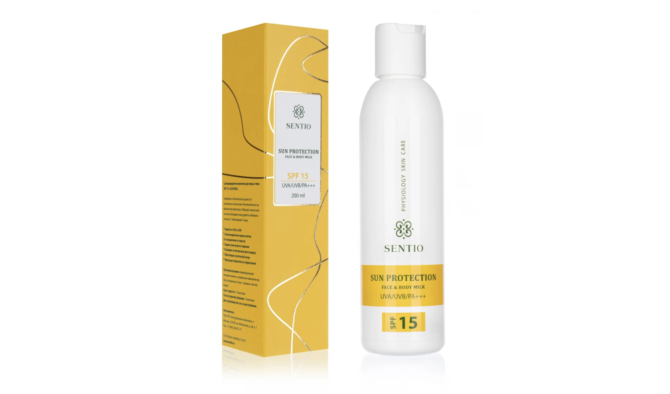 Купить солнцезащитное молочко для лица и тела SPF 15 (0+)