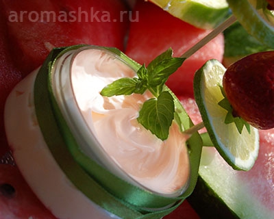 Рецепты домашней косметики (фото 2): Освежающий крем для тела АРБУЗ И ЛАЙМ - aromashka.ru