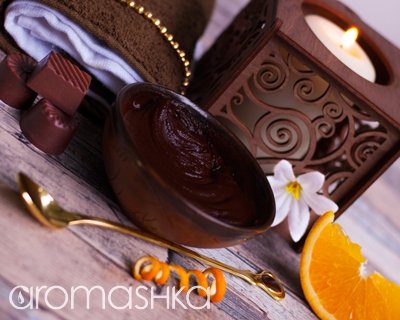 Рецепты домашней косметики (фото 1): Шоколадный скраб МИНДАЛЬ И АПЕЛЬСИН - aromashka.ru